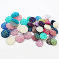 Colorful Glitter Texture Round Resin Cabochons for Crafts view 4