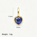Gold Tone Chain Necklaces With Small Heart Birthstone Pendants view 9