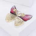 Two Tone Translucent Butterfly Brooch With Openwork Lower Wings view 4
