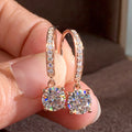 Round Clear Drop Leverback Earrings Three Metal Tones view 6