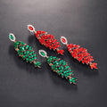 Red Horse Tassel Crystal Two Designs Metal Dangle Earrings view 4