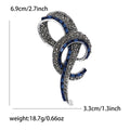 Crystal Ribbon Loop Brooch in Blue or Multicolor Finish view 6