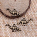 Long-Neck Dinosaur Charms in Two Antique Metal Finishes view 4