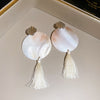 White Shell Studs