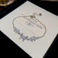 Crystal Butterfly Flower Chain Bracelets Gold and Silver view 7