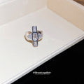 Mixed Crystal Pearl and Cross Ear Cuff Collection in Gold and Silver view 12