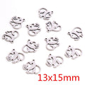 Tiny Silver Tone Nature and Celestial Pendant Charms view 2
