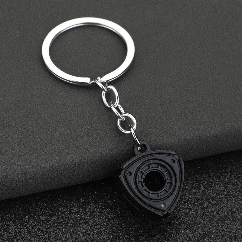 Mini Rotor Metal Keychain Car Parts Charm for Men and Auto Gifts