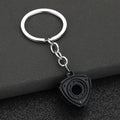 Triangular Rotary Engine Design Alloy Keychain in Four Finishes view 6
