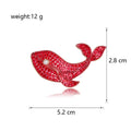 Blue Black Whale Two Designs Metal Brooch Pin for Jackets and Lapels view 2