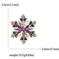 Crystal Snowflake Brooch With Polished Metal And Sculpted Decorative Details view 9
