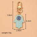 Enamel Hamsa Evil Eye Keychains Gold Lobster Clasp 6 Colors view 4