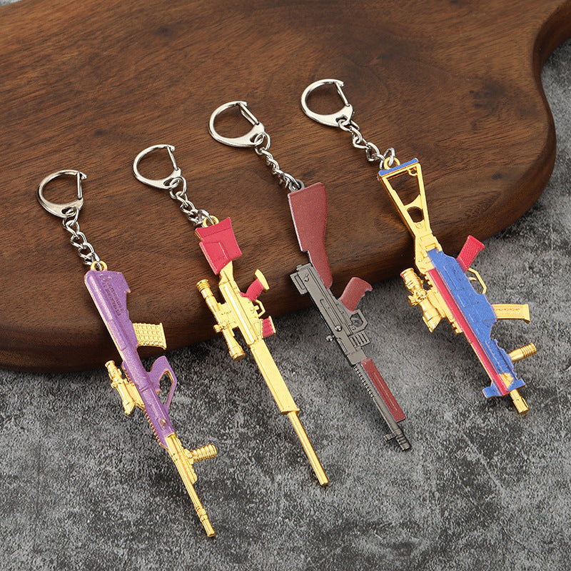 Battle Royale Game Alloy Model Gun Keychain Gift Accessory