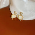 Shell Heart Stud Earrings In Three Coordinated Designs view 6