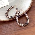 Leopard Wrapped Hoop Earrings In Two Shapes And Sizes view 6