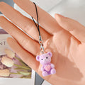 Flocked Mini Bear Phone Strap Charms 26 Color Styles view 10