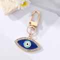 Gold Tone Blue Evil Eye Heart Round and Teardrop Clip Keychains view 11