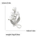 Pearl Leaf Spray Brooch Decorative Metal Pin For Jackets And Lapels view 7