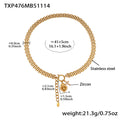 Crystal Heart Watch Chain Necklace and Bracelet Collection view 11