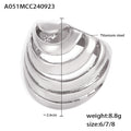 Multi Layer Openwork Dome Statement Ring Metal Band view 7