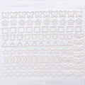 Ten-Shape Ivory Faux Pearl Open-Frame Cabochon Component Collection view 1
