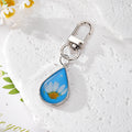 Teardrop Resin Daisy Keychains Silver Lobster Clasp 3 Colors view 7