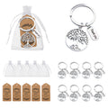 Silver Tone Tree of Life Keychain with Thank You Tag view 1