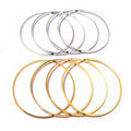 Extra Large Thin Hoop Earring Findings in Gold and Silver Tones view 5
