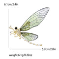 Translucent Wing Dragonfly Brooch in Blue and Green view 7