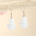 White Cherub Figural Drop Earrings in Two Sculpted Designs view 4