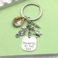 Starfish, Conch and Shell Charm Keychains in 16 Pictured Variations for Bags and Keys view 2