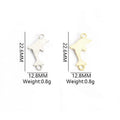 Rhinestone Dolphin Two Loop Connector Charms in Four Styles view 2