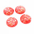 Gold Fleck Round Resin Cabochons in Eleven Color Options view 2