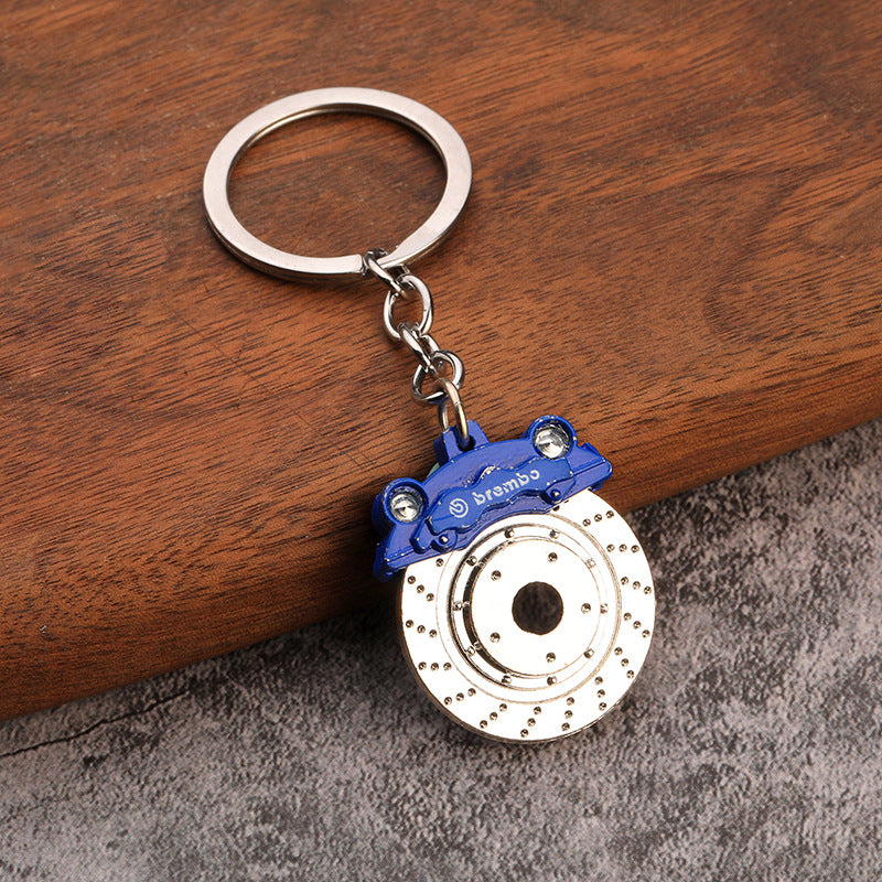 Turbo Gear Shift Wheel Brake Disc Shock Caliper Metal Keychain