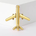 Polished Airplane Brooch in Four Metal Finishes Decorative Lapel Pin view 6