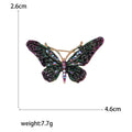 Crystal Butterfly Brooch in Four Jewel Tone Colorways view 8