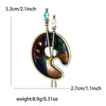 Artist Palette and Brushes Brooch for Jackets Scarves and Coats view 4
