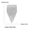 Crystal Fringe Brooch with Graduated Chain Tassels view 7