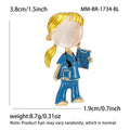 Nurse Figure Brooch A Faceless Nurse Figure In Colored Enamel Scrubs Or A White Coat view 4