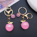 Pink-Led Six-Color Iridescent Apple Keychain Collection view 2