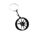 Multi-Spoke Car Wheel Rim Keychain in Five Color Finishes view 5