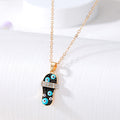 Gold Tone Slipper Evil Eye Pendant Necklaces in Red and Black view 2