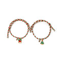 Christmas Couples Braided Charm Bracelets Magnetic Heart Pair view 5