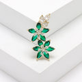 Crystal Flower Vine Brooch Decorative Metal Pin For Jackets And Lapels view 7