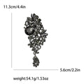 Large Cascading Crystal Drop Glass Rhinestone Brooch view 9