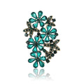 Antique Gold Crystal Flower Cluster Brooch Five Colors view 5