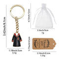 Enamel Graduation Gown Keychain Gold Ring Four Colors view 2
