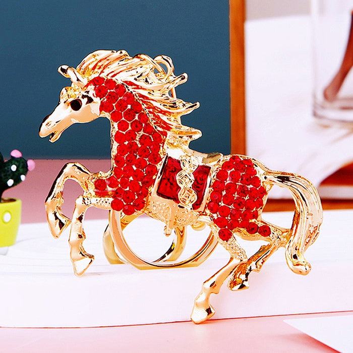Mixed Jeweled Horse Keychains in Fifty One Ornament and Loop Options