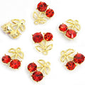 Enamel-Look And Crystal-Accented Gold Silver Cherry Alloy Charms in 12 Styles view 12
