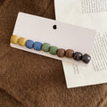 Glossy Square Resin Stud Earring Sets Five Color Pairs view 2